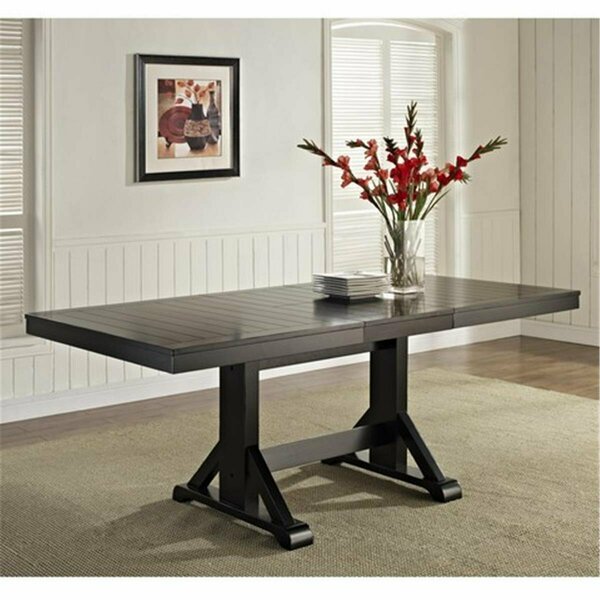Fine-Line 60 x 30 in. Antique Black Wood Dining Table FI31228